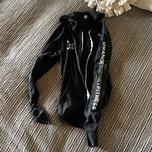 Orange theory women’s medium grey zip up jacket